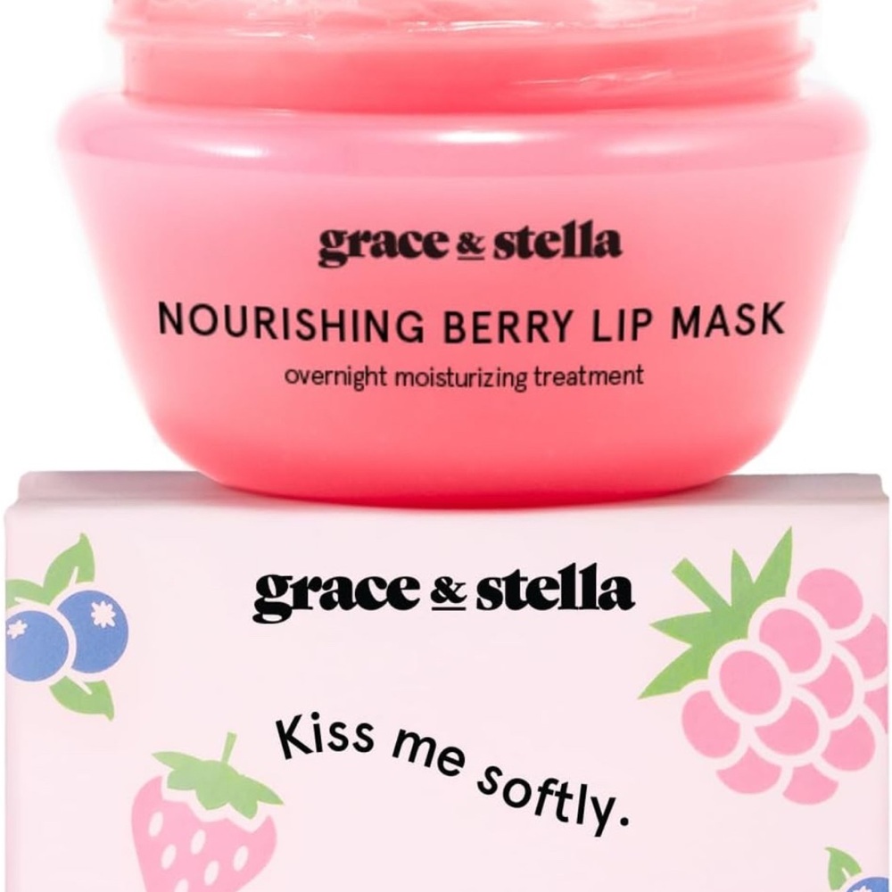 grace & stella Kiss me softly. nourishing berry lip mask NIB